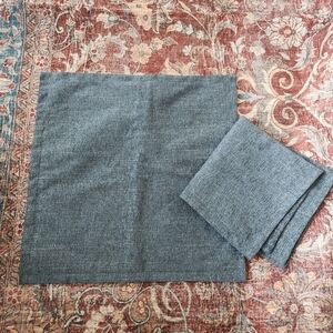 Millow Linen Blend Blue Set Of 2 Pillow Covers